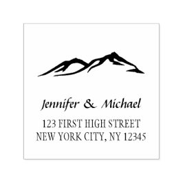 カスタム山結婚の新郎名 セルフインキングスタンプ