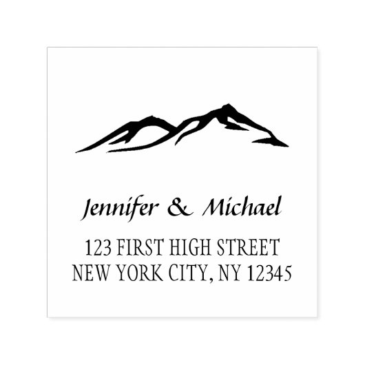 カスタム山結婚の新郎名 セルフインキングスタンプ (デザイン)