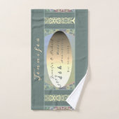 カスタム山花結婚周年風呂タオル バスタオルセット (ハンドタオル)