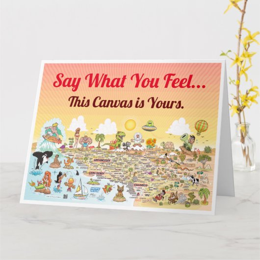 カスタム巨大SoCalカード カード (黄色い花)