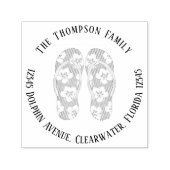 カスタム差出人住所シンプルビーチ セルフインキングスタンプ (デザイン)