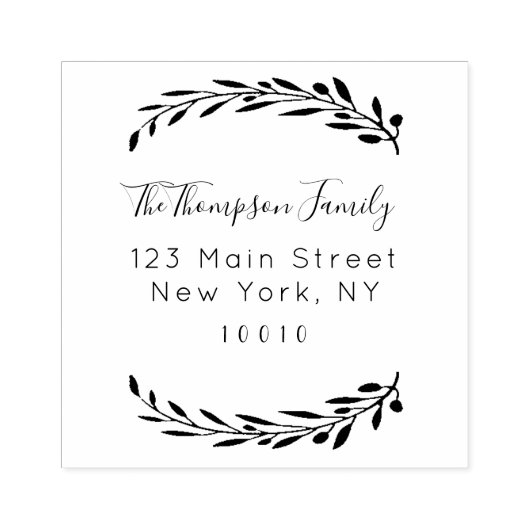 カスタム差出人住所ファミリ名 ラバースタンプ (インプリント)