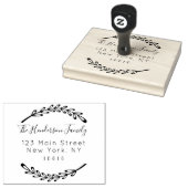 カスタム差出人住所ファミリ名 ラバースタンプ (押印)