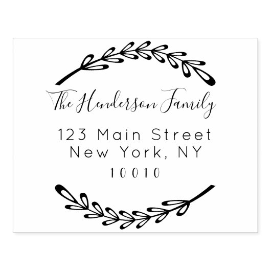 カスタム差出人住所ファミリ名 ラバースタンプ (インプリント)