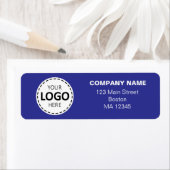 カスタム差出人住所ブルー ラベル (インサイチュ)