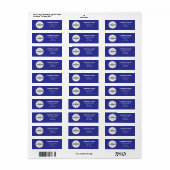 カスタム差出人住所ブルー ラベル (フルシート)