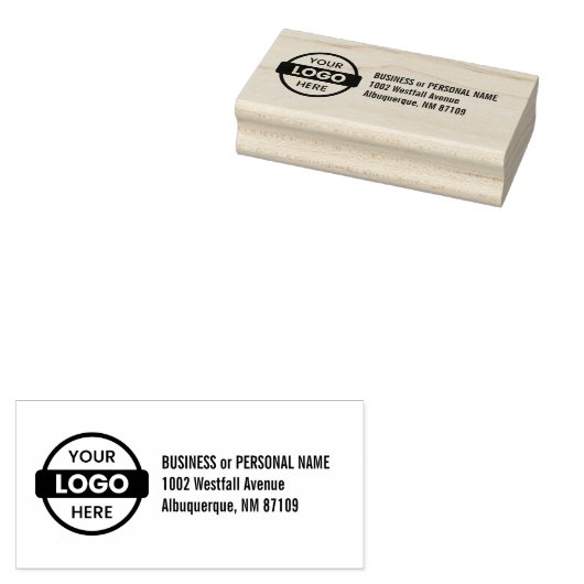 カスタム差出人住所プロフェッショナルロゴ ラバースタンプ (押印)