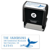 カスタム差出人住所ミレニアム&ホエールフルクース セルフインキングスタンプ (インサイチュ)