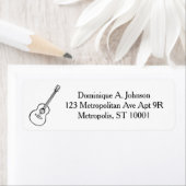 カスタム差出人住所ラベル、ギタースケッチ ラベル (インサイチュ)