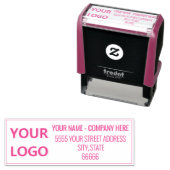 カスタム差出人住所ロゴ付き自己印鑑 セルフインキングスタンプ (インサイチュ)