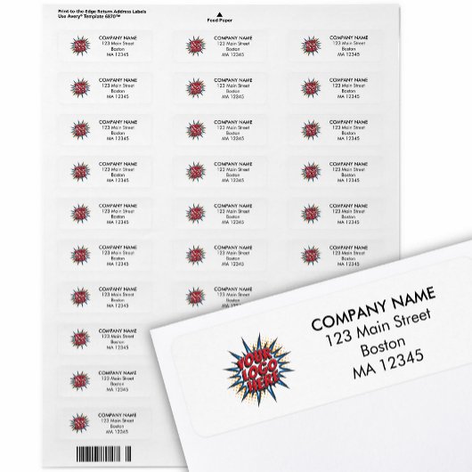 カスタム差出人住所ロゴ ラベル