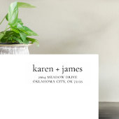 カスタム差出人住所付き夫婦の名前 ラバースタンプ