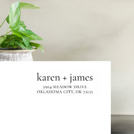 カスタム差出人住所付き夫婦の名前 ラバースタンプ