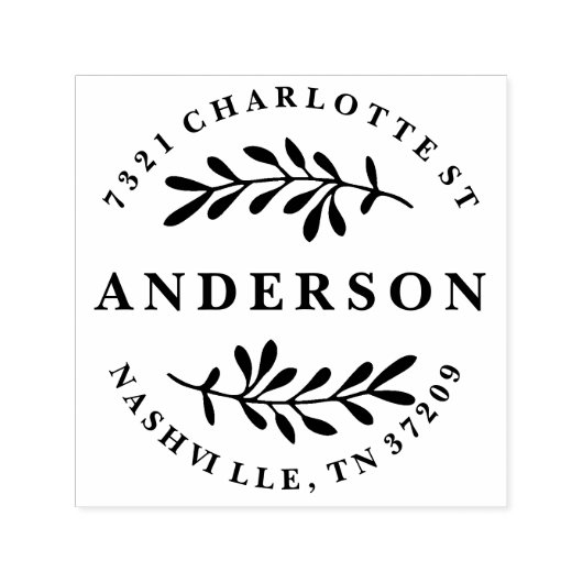 カスタム差出人住所印葉 セルフインキングスタンプ (デザイン)