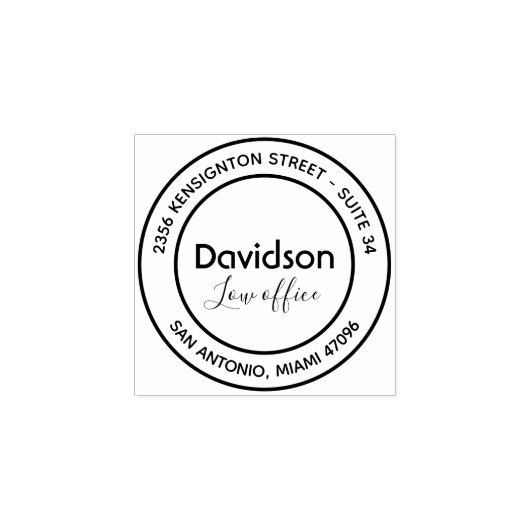 カスタム差出人住所木製ゴム印 ラバースタンプ (インプリント)