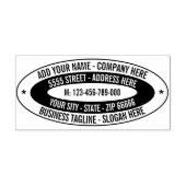 カスタム差出人住所楕円の自己インク入力スタンプ セルフインキングスタンプ (デザイン)