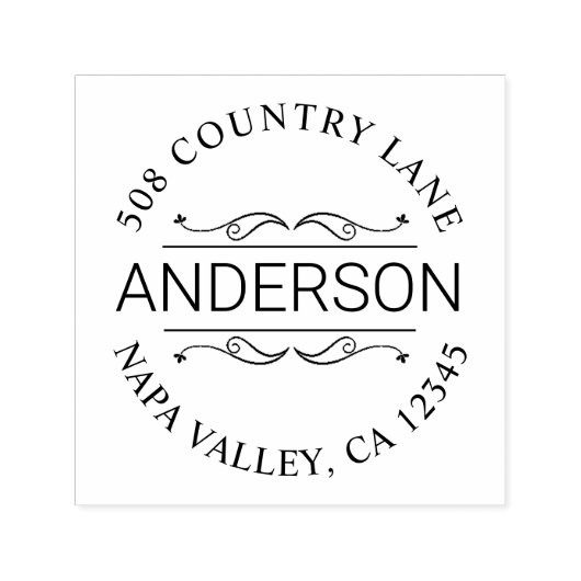 カスタム差出人住所 セルフインキングスタンプ (デザイン)