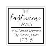 カスタム差出人住所 – 咲く セルフインキングスタンプ (デザイン)