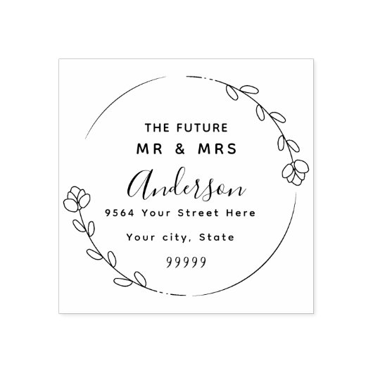 カスタム差出人住所Rubbe氏 ラバースタンプ (インプリント)