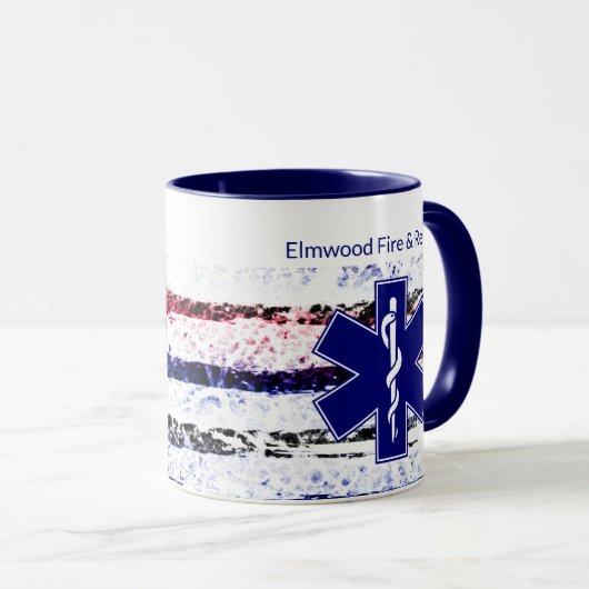 カスタム市の火災と救助 マグカップ (正面右)