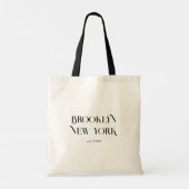 カスタム市モダン行スタイリッシュ先結婚式 トートバッグ (裏面)