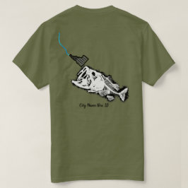 カスタム市名ONE BAD BASS STRIKING ID PATRIOT Tシャツ