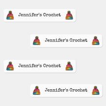 カスタム布衣料品ラベルクロチェットウールハット