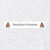 カスタム布衣料品ラベルクロチェットウールハット ラベル (デザイン1)