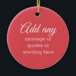 カスタム平赤セエレガントラミックオーナメント セラミックオーナメント<br><div class="desc">カスタム聖降誕祭エレガントの為の平赤結婚大事な行事</div>