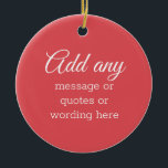 カスタム平赤セエレガントラミックオーナメント セラミックオーナメント<br><div class="desc">カスタム聖降誕祭エレガントの為の平赤結婚大事な行事</div>