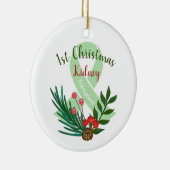 カスタム年と移植のクリスマス セラミックオーナメント (右)