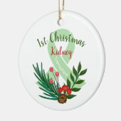 カスタム年と移植のクリスマス セラミックオーナメント (左)