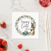 カスタム年の水の色イースターリース スタンダードカクテルナプキン (インサイチュ)