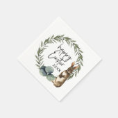 カスタム年の水の色イースターリース スタンダードカクテルナプキン (角)