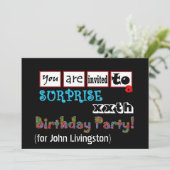 カスタム年の誕生日パーティーの招待 招待状 (スタンド正面)