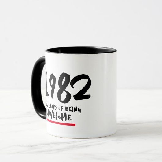 カスタム年パーソナライズされた誕生日ギフトコーヒー マグカップ (正面左)