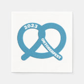 カスタム年プレッツェルブレゼルオクトーバーフェスト2023 スタンダードカクテルナプキン (正面)