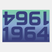 カスタム年宇宙青グラデーション折り返し紙セット ラッピングペーパーシート (正面)