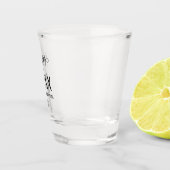 カスタム年末年始の会社名とロゴエレガント ショットグラス (右)