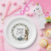 カスタム年水彩復活祭リース  ペーパープレート (パーティー)
