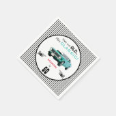 カスタム年齢ではなく古いクラシックが車のおもしろい誕生日 スタンダードカクテルナプキン (角)