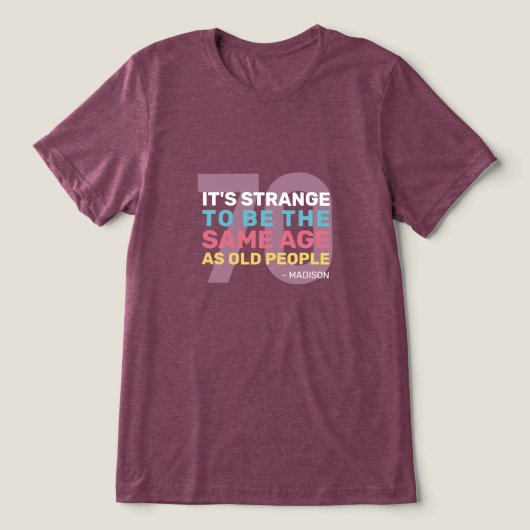 カスタム年齢と名おもしろい前誕生日 トライブレンドTシャツ (デザイン正面)