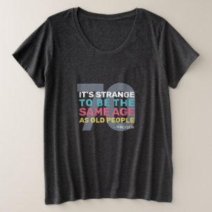 カスタム年齢と名おもしろい前誕生日 プラスサイズTシャツ