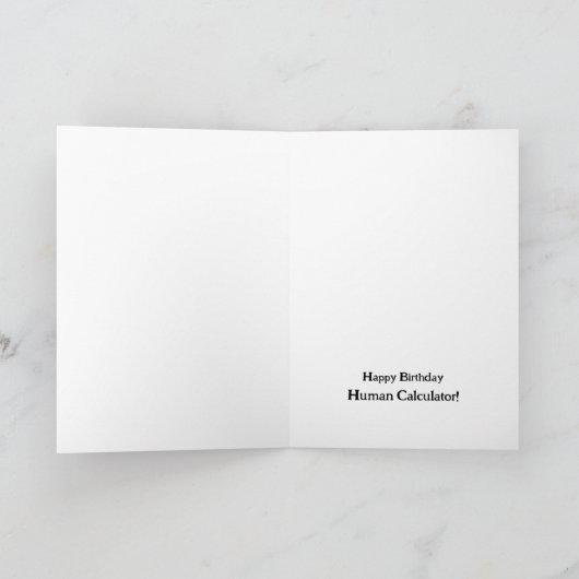 カスタム年齢の数学方程式&図形 誕生日オタク カード (内部)