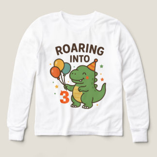 カスタム年齢恐竜バースデー キッズTシャツ・パーカー