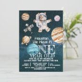 カスタム年齢 宇宙飛行士 誕生日 招待状 (スタンド正面)