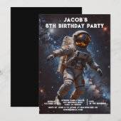 カスタム年齢 宇宙 誕生日パーティー招待状 招待状 (正面/裏面)