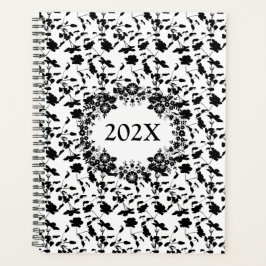 カスタム年1回の白黒日付 プランナー手帳