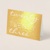 カスタム年2023モダンタイポグラフィシエレガントック 箔カード (正面)