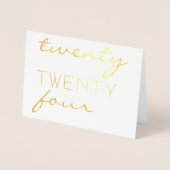 カスタム年2024年モダンタイポグラフィシックエレガント 箔カード (正面)